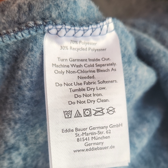 🆕️ Eddie Bauer Women's XL Blue Zip Up Pull Over NWT - Picture 6 of 10